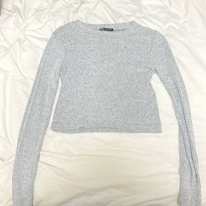 Zara Cropped Ribbed Long Sleeve